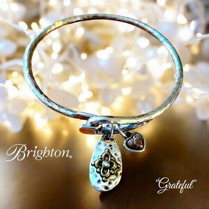 BRIGHTON "Grateful" Art and Soul Collection Hammered Silver Brac…